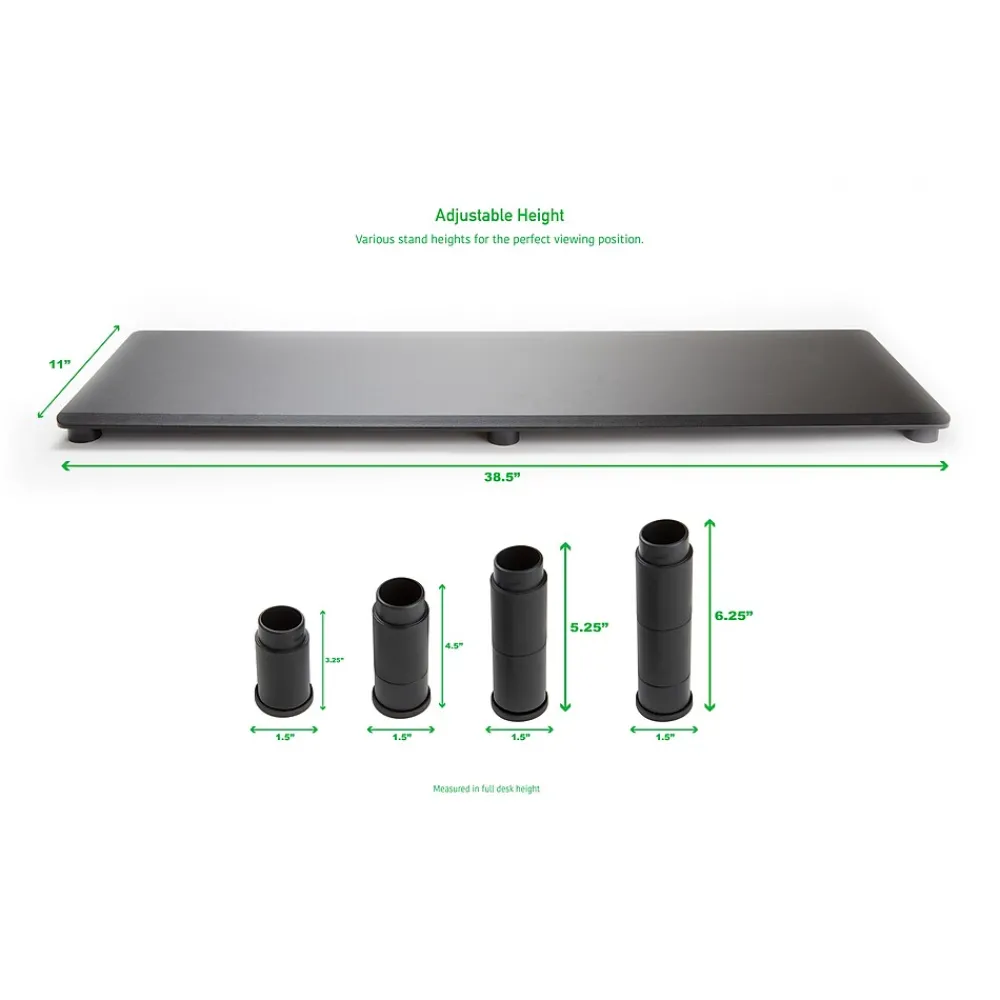 New Mind Reader Adjustable Dual Monitor Stand, Black (DUBMO-BLK)