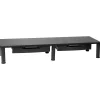 Outlet Mind Reader Adjustable Dual Monitor Stand with Drawers, Black (DUBMODR-BLK)