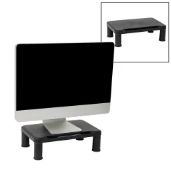 Discount Mind Reader Adjustable Monitor Stand, Black, 2/Pack (2SMPLMON-BLK)