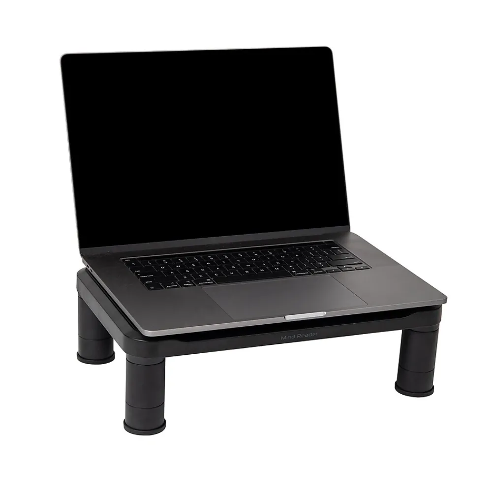 Discount Mind Reader Adjustable Monitor Stand, Black, 2/Pack (2SMPLMON-BLK)