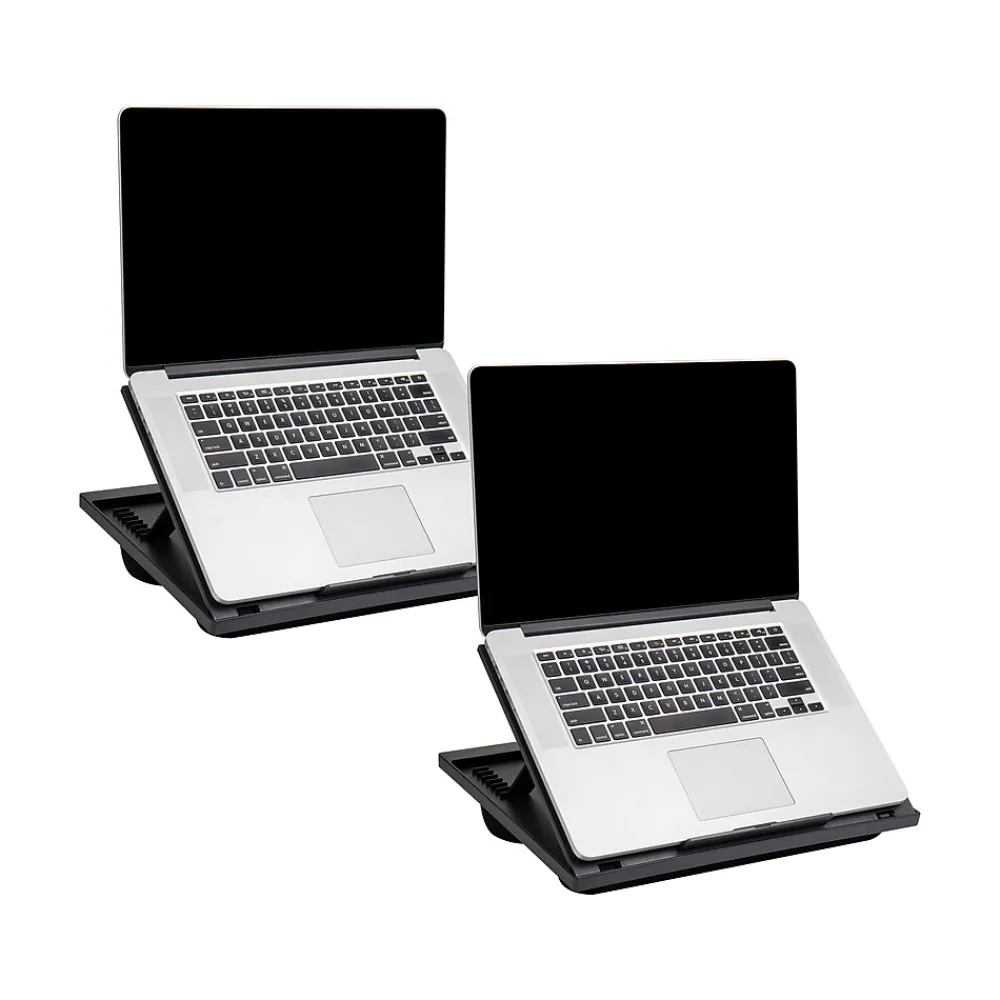 Anchor Collection 14.75" x 11" Plastic Adjustable 8 Position with Cushions Lap Desk, Black, 2/Pack (2LTADJUST-BLK)<Mind Reader Sale