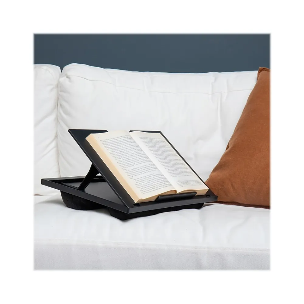 Anchor Collection 14.75" x 11" Plastic Adjustable 8 Position with Cushions Lap Desk, Black, 2/Pack (2LTADJUST-BLK)<Mind Reader Sale