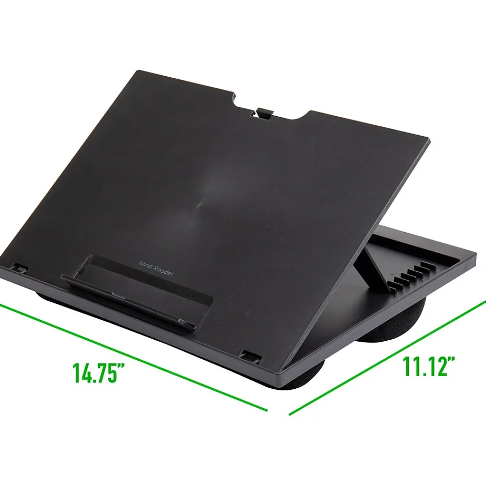 Anchor Collection 14.75" x 11" Plastic Adjustable 8 Position with Cushions Lap Desk, Black, 2/Pack (2LTADJUST-BLK)<Mind Reader Sale