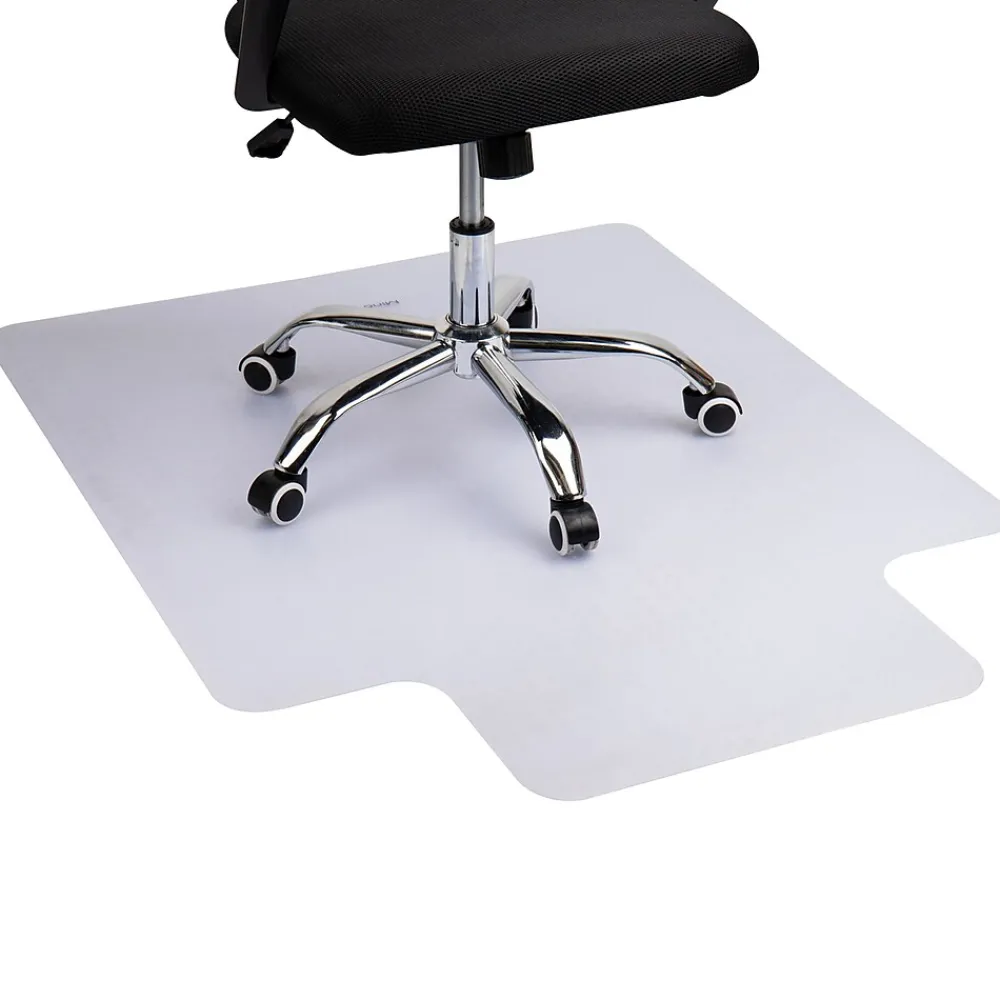 Chair Mats*Mind Reader Carpet Chair Mat with Lip, 36" x 48'', Low-Pile, Clear (OFFCMAT-CLR)