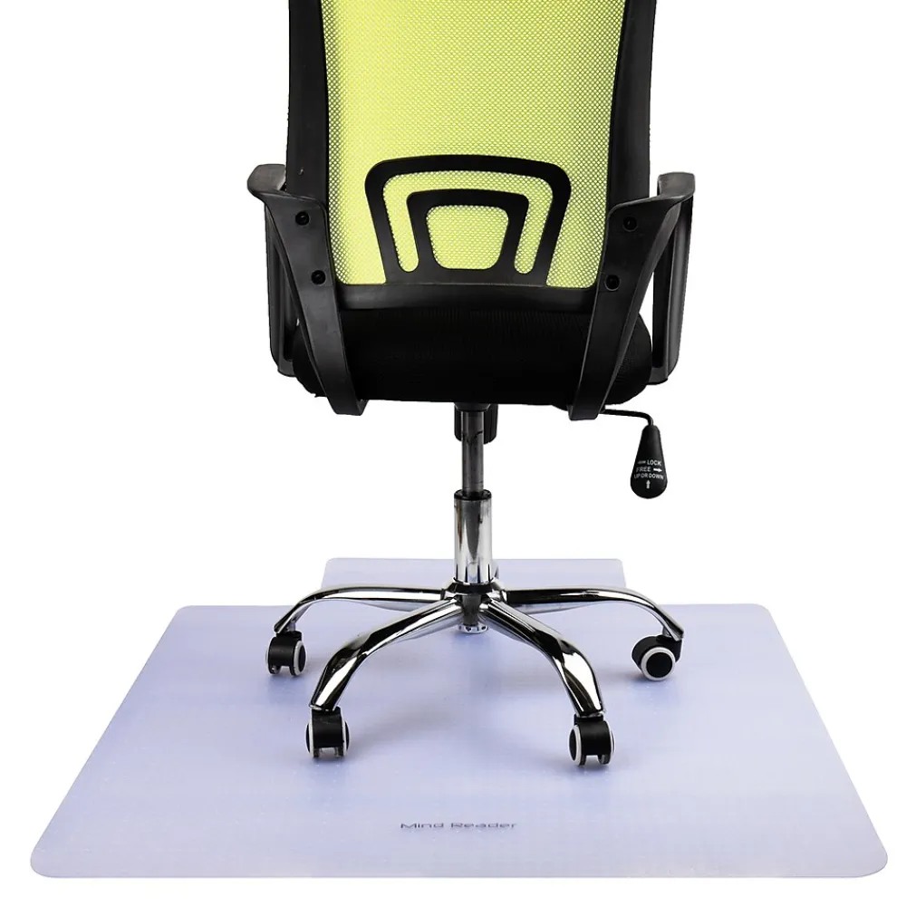 Chair Mats*Mind Reader Carpet Chair Mat with Lip, 36" x 48'', Low-Pile, Clear (OFFCMAT-CLR)