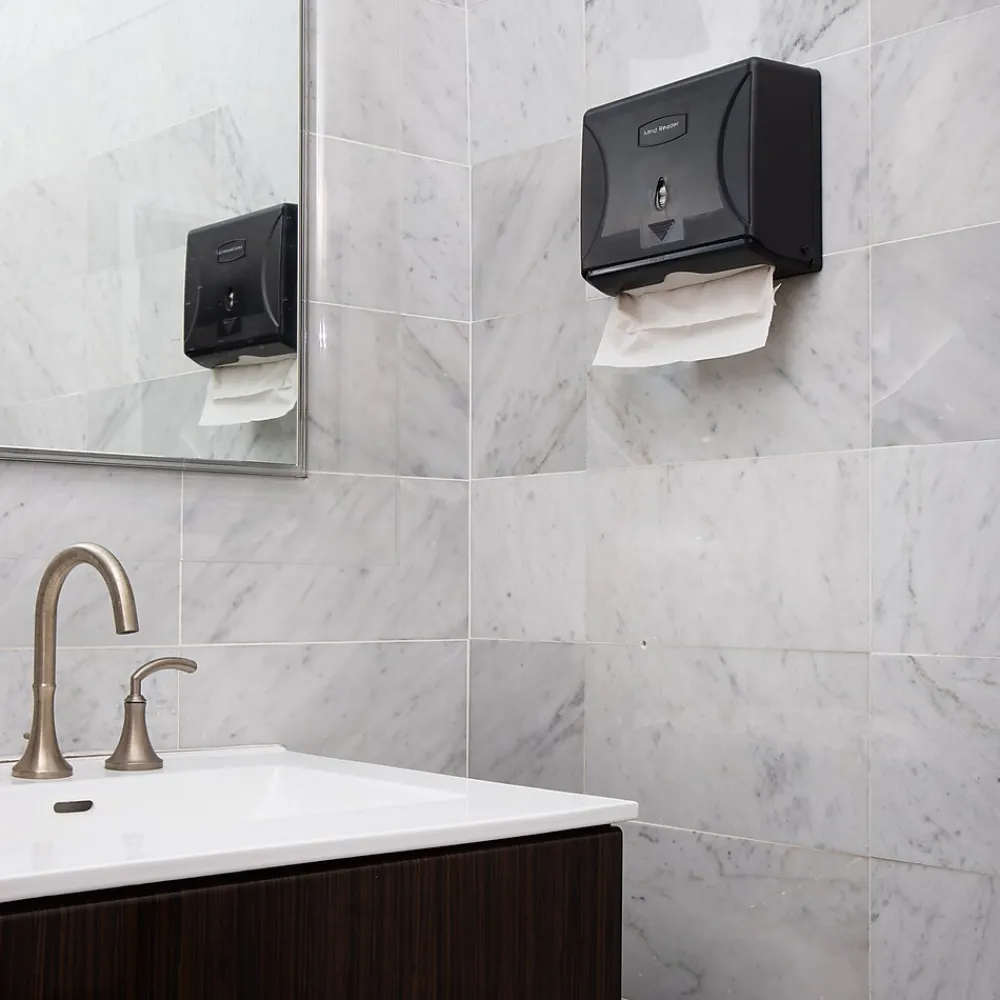 Folded Paper Towel Dispenser, Black (PTWIDE-BLK)<Mind Reader Online