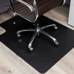 Chair Mats*Mind Reader Hard Floor Chair Mat with Lip, 36" x 48'', Black (OFFCMAT-BLK)