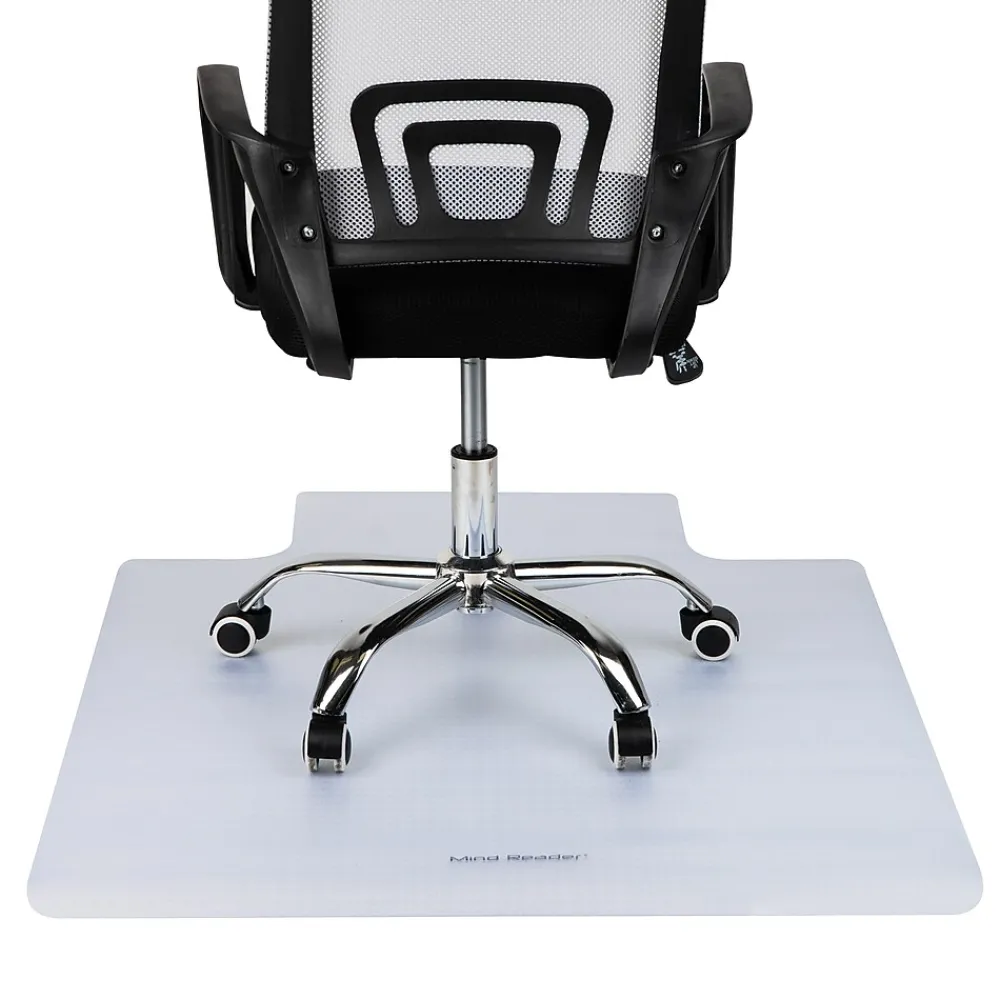 Chair Mats*Mind Reader Hard Floor Chair Mat with Lip, 35" x 47'', Clear (FLCMAT-CLR)
