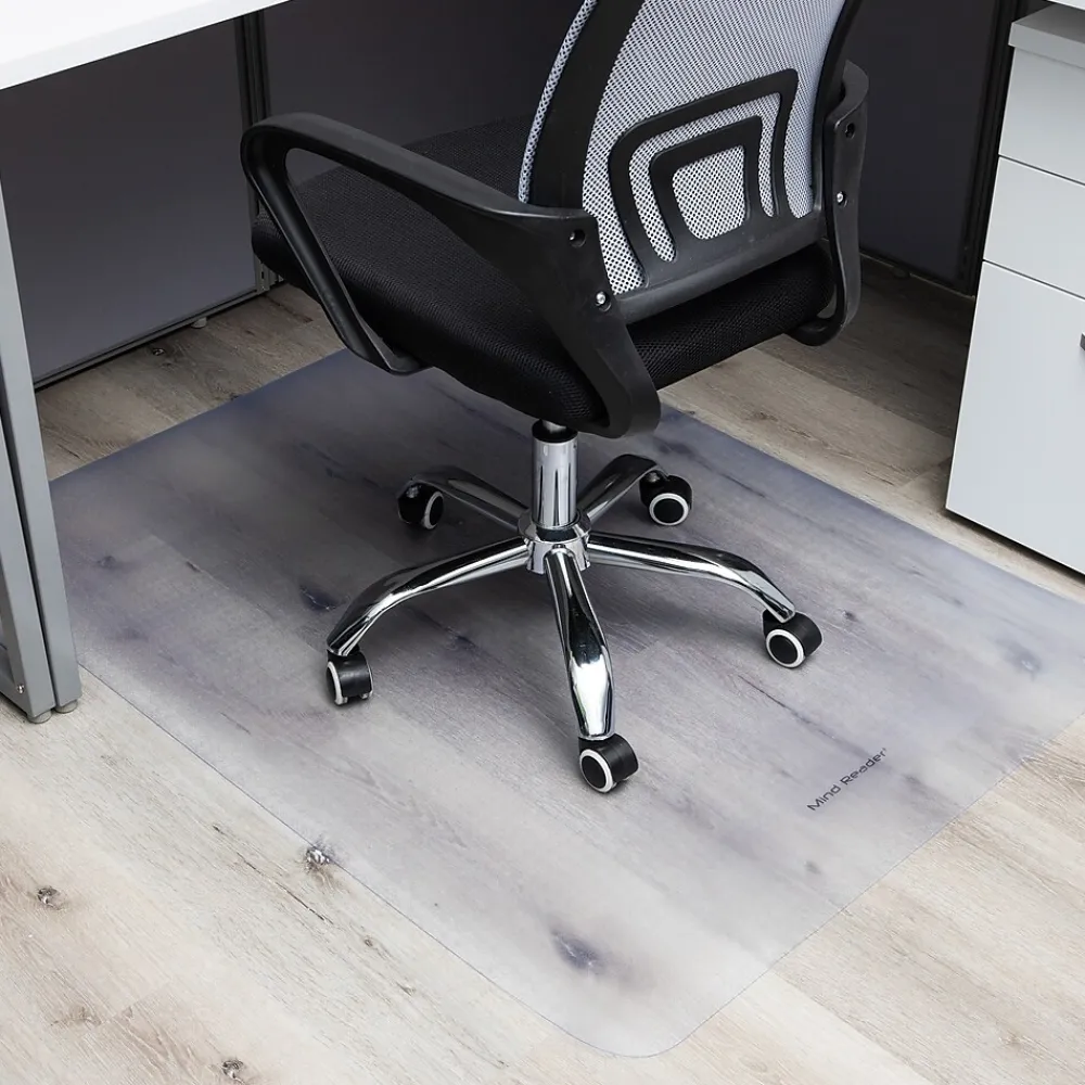 Chair Mats*Mind Reader Hard Floor Chair Mat, 35" x 47'', Clear (FLCREC-CLR)