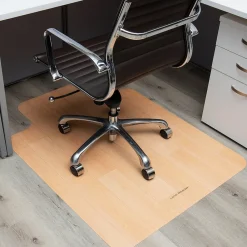 Chair Mats*Mind Reader Hard Floor Chair Mat with Lip, 36" x 48'', Brown PVC (WDOFFCMAT-BRN)