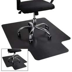 Chair Mats*Mind Reader Hard Floor Chair Mat with Lip, 36" x 48'',Set of 2, Black (2OFFCMAT-BLK)