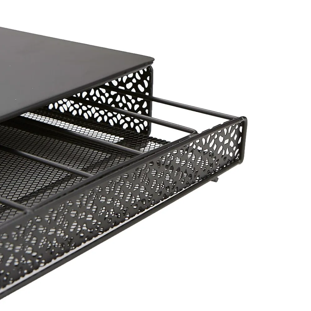 Mind Reader Metal Single Serve Coffee Pod Drawer, 36 Pod Capacity, Black (MTRAY-BLK)