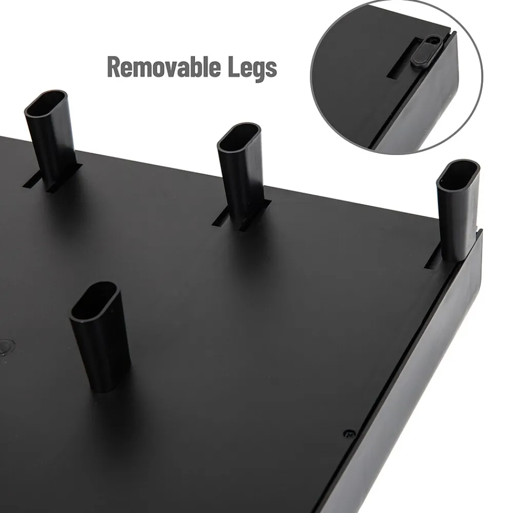 Sale Mind Reader Monitor Stand and Desktop Organizer with 3 Storage Drawers, Black (MONSTA3D-BLK)
