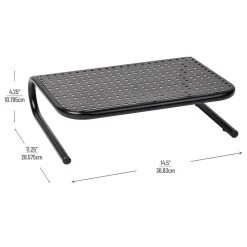 Hot Mind Reader Monitor Stand and Ventilated Laptop Riser, Black (METMONST-BLK)