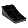 Mind Reader Plastic 7 Compartment Coffee Cup and Condiment Organizer, Black (COMP7-BLK)