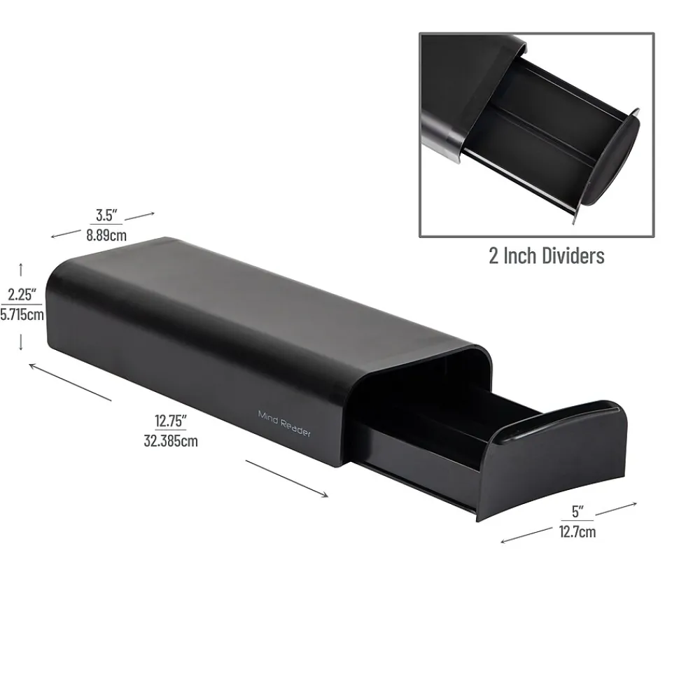 Mind Reader Plastic Coffee Pod Storage Drawer For 12-14 Capacity, Black (TRY03-BLK)