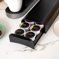 Mind Reader Plastic Coffee Pod Storage Drawer For 12-14 Capacity, Black (TRY03-BLK)