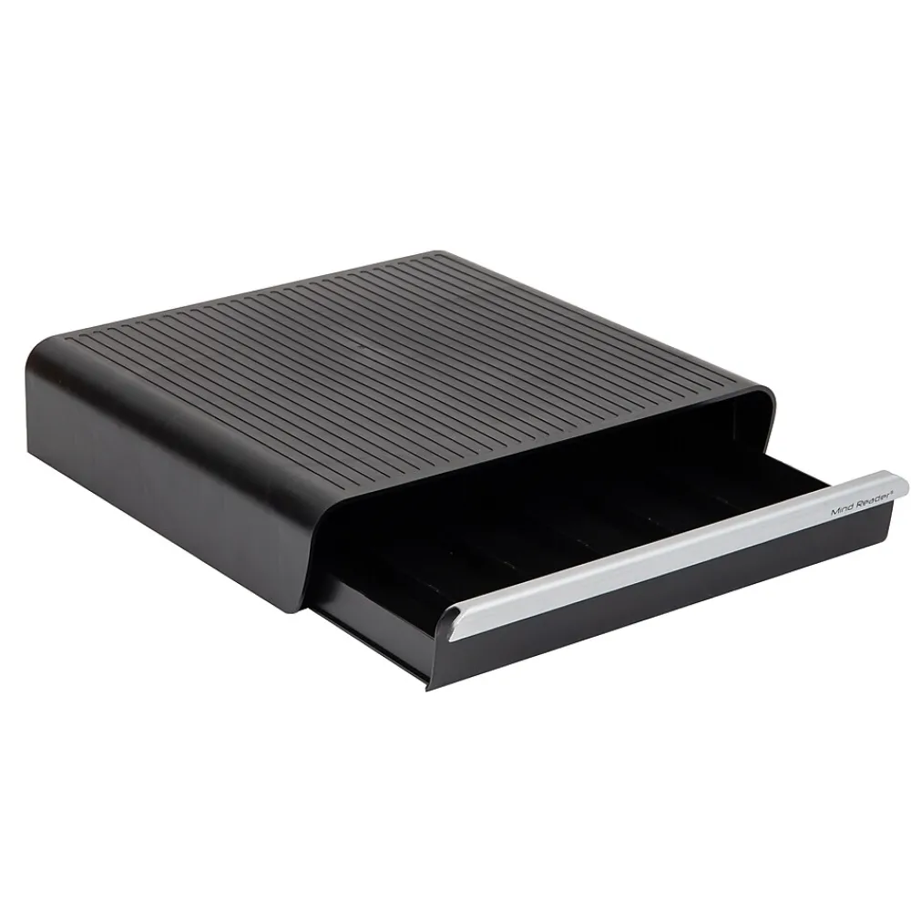 Mind Reader Plastic Coffee Pod Drawer Countertop Organizer, 30 Pod Capacity, Black (TRY30-BLK)