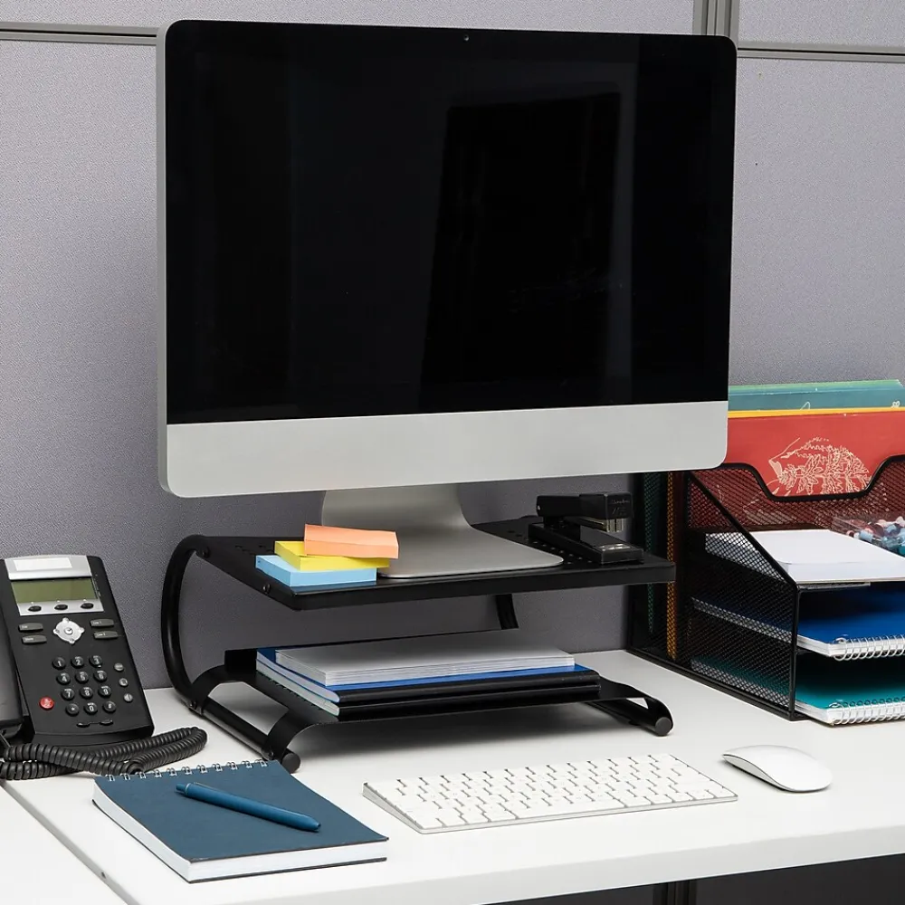Hot Mind Reader 2-Tier Adjustable Ventilated Monitor Stand, Black (MON2T-BLK)