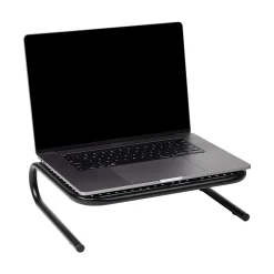 Clearance Mind Reader Ventilated Monitor Stand, Holds up to 44 lbs., Metal, , 2/Pack (2METMONST-BLK) Black