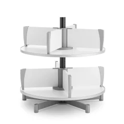 File Cabinets*Moll Deluxe 2-Tier Binder & File Carousel Shelving, White (CL2-80)