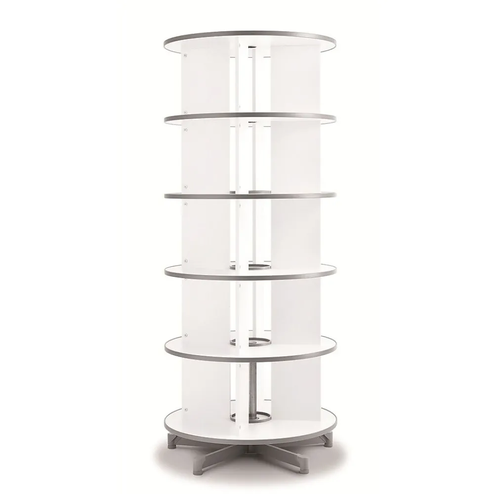 File Cabinets*Moll ® Rotary Five Tier Spin & File Binder Storage Carousel, White