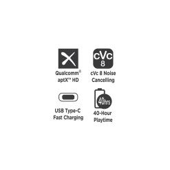 Krave HD Bluetooth Wireless Over-The-Ear Headphones, Black (HP7850HD)<Morpheus 360 Hot