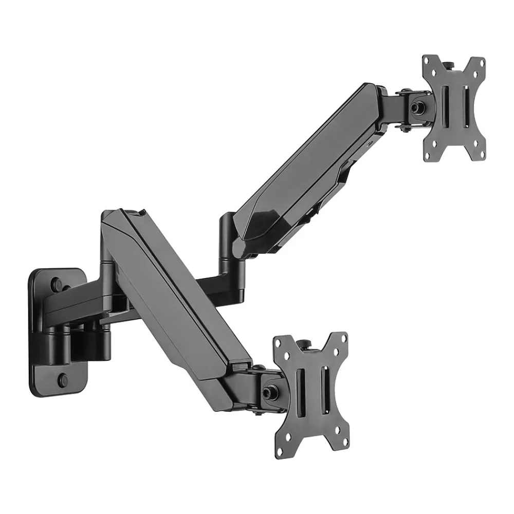 New Mount-It! Adjustable Dual Monitor Wall Mount, Up to 32", Black (MI-1766B)