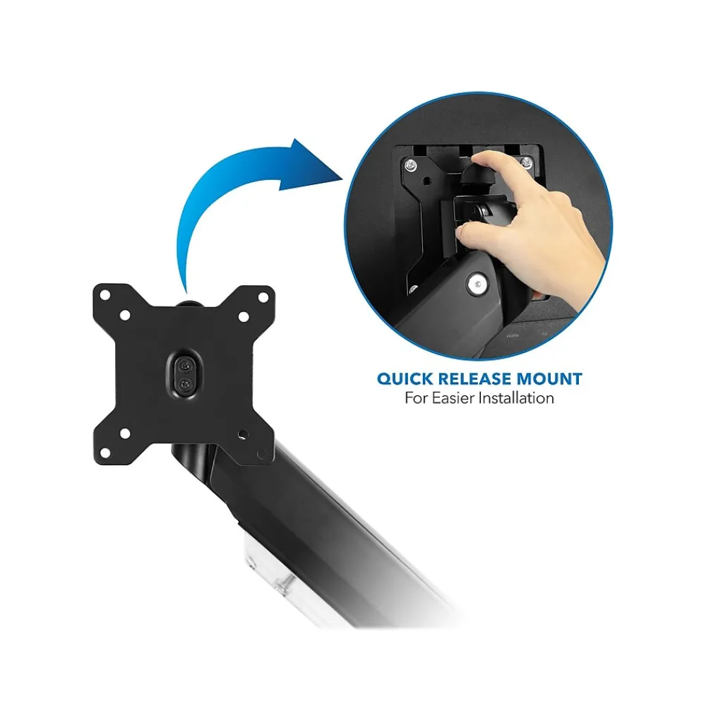 Hot Mount-It! Adjustable Dual-Monitor Mount, Up to 35", Black (MI-4772)