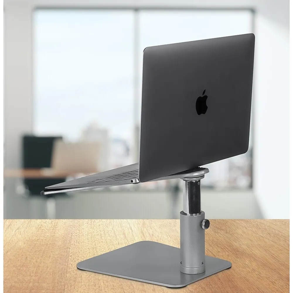 Adjustable Height Laptop Risers for 11"-15" Laptops, Silver (MI-7271)<Mount-It! Hot