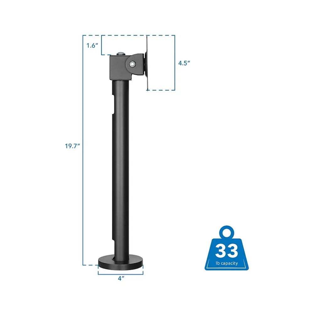 Clearance Mount-It! Adjustable POS Monitor Mount, Up to 23", Black (MI-3795)