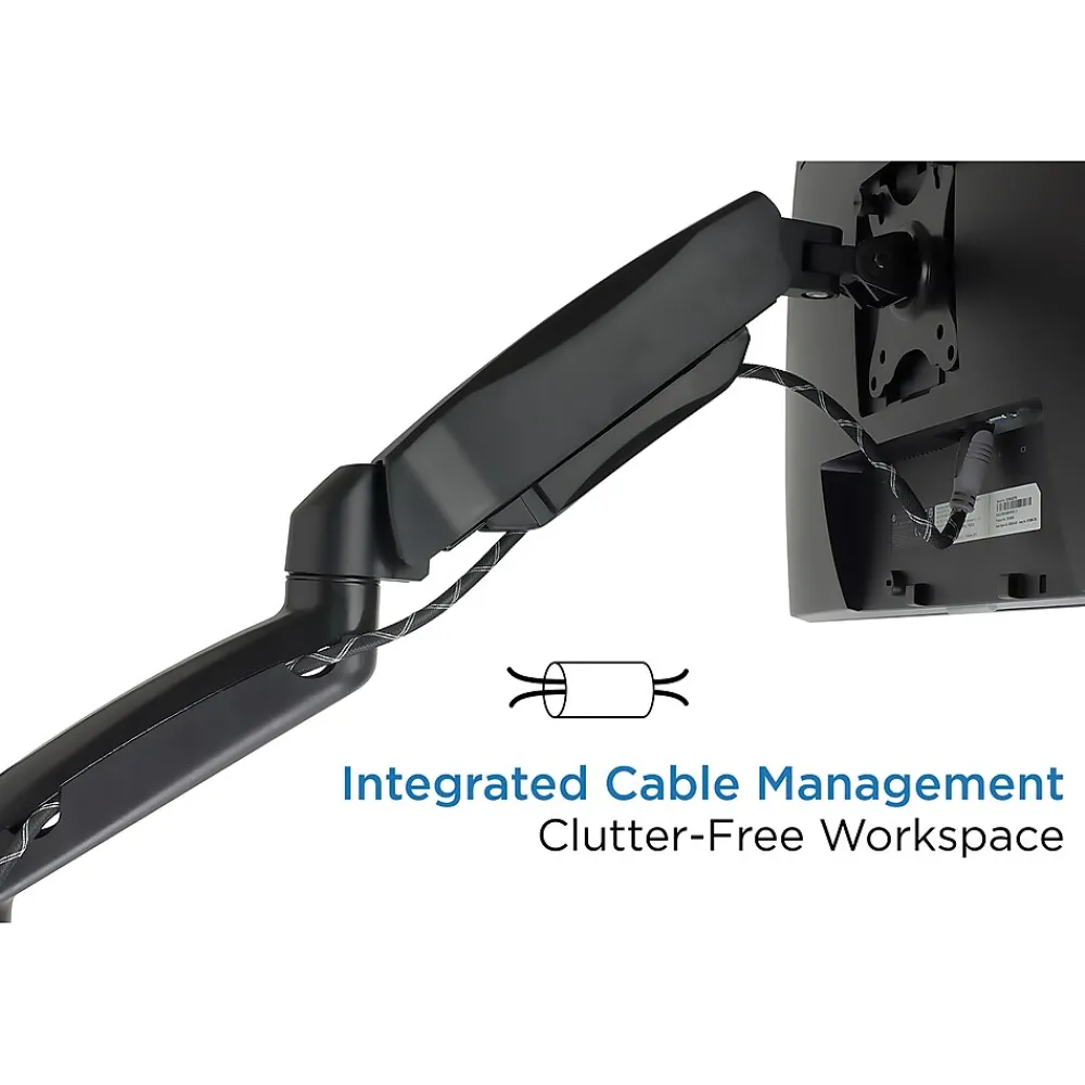 New Mount-It! Dual Arm Monitor Wall Mount for 19" to 27" Displays, Black (MI-766)
