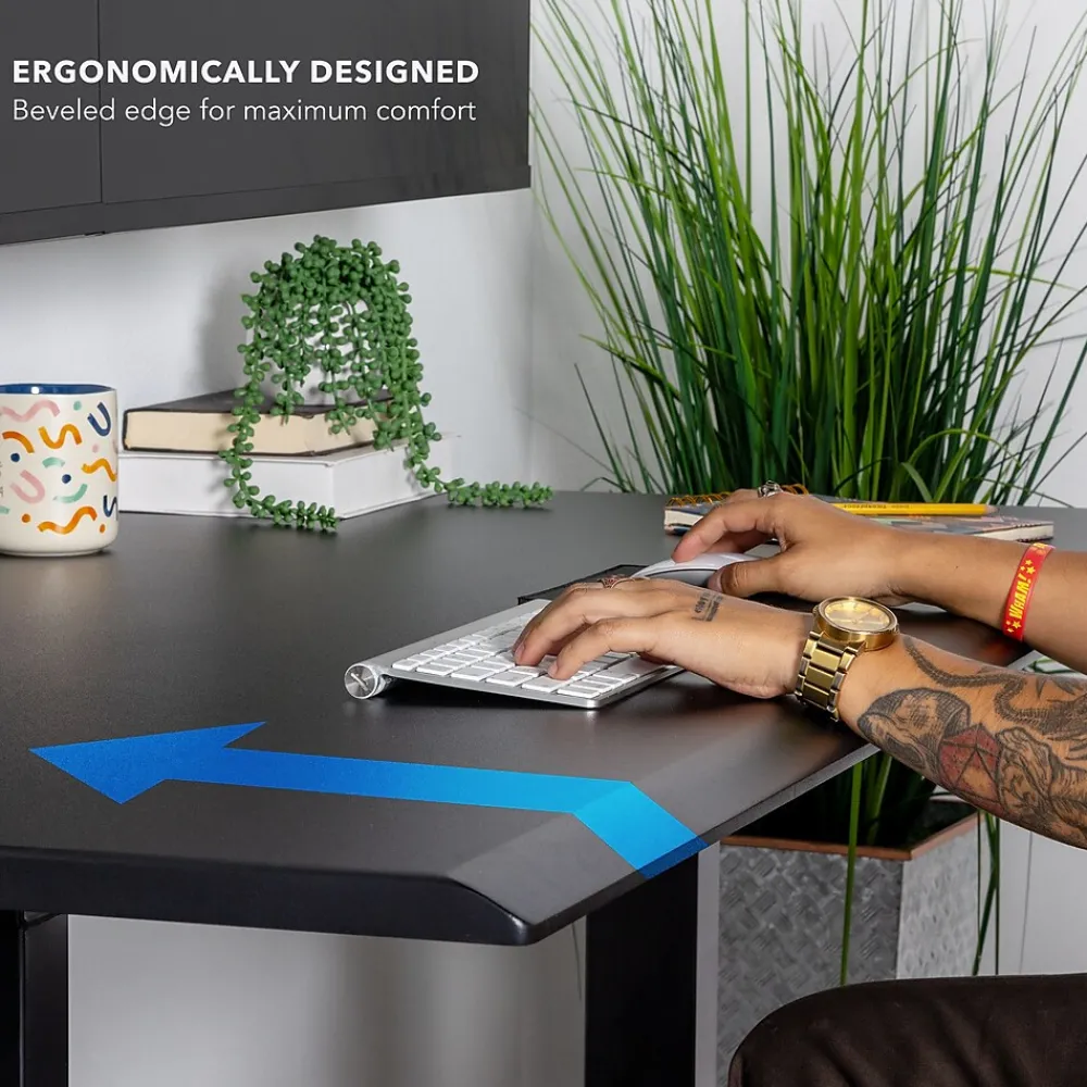 Standing Desks*Mount-It! Dual Motor 60"W Electric Adjustable Standing Desk, Black (MI-18121)