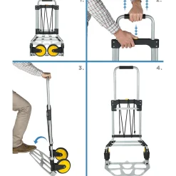 Mount-It! Folding Hand Truck and Dolly, 264 Lb Capacity (MI-902)