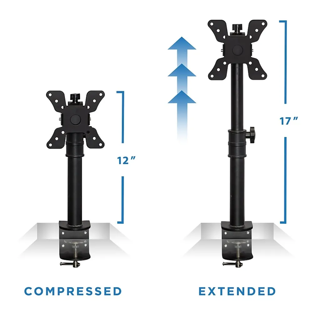 Hot Mount-It! Height Adjustable Single Monitor Desk Mount for 13"-30" Screens (MI-706)