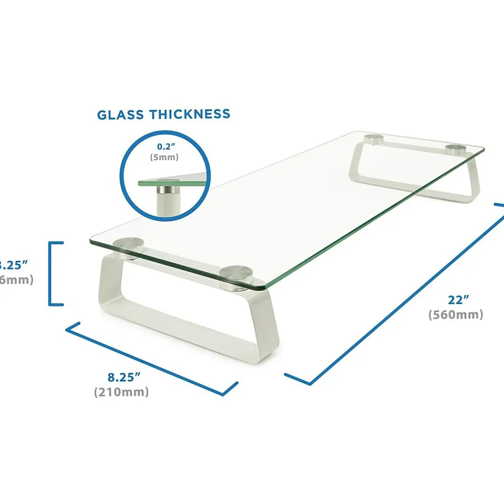 Best Mount-It! Monitor Stand, Clear/Silver (MI-7262-DS)