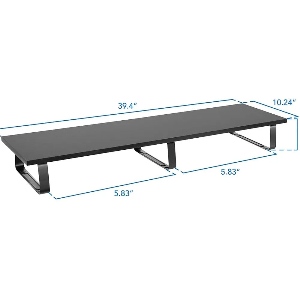 Outlet Mount-It! Monitor Stand for Up to 2 Monitors, 39.4" Wide, Black (MI-7267)