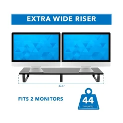 Outlet Mount-It! Monitor Stand for Up to 2 Monitors, 39.4