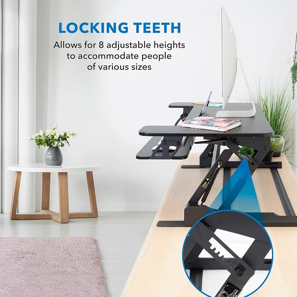 Standing Desks*Mount-It! 36."W Rectangular Adjustable Standing Desk Converter, Black (MI-7926)