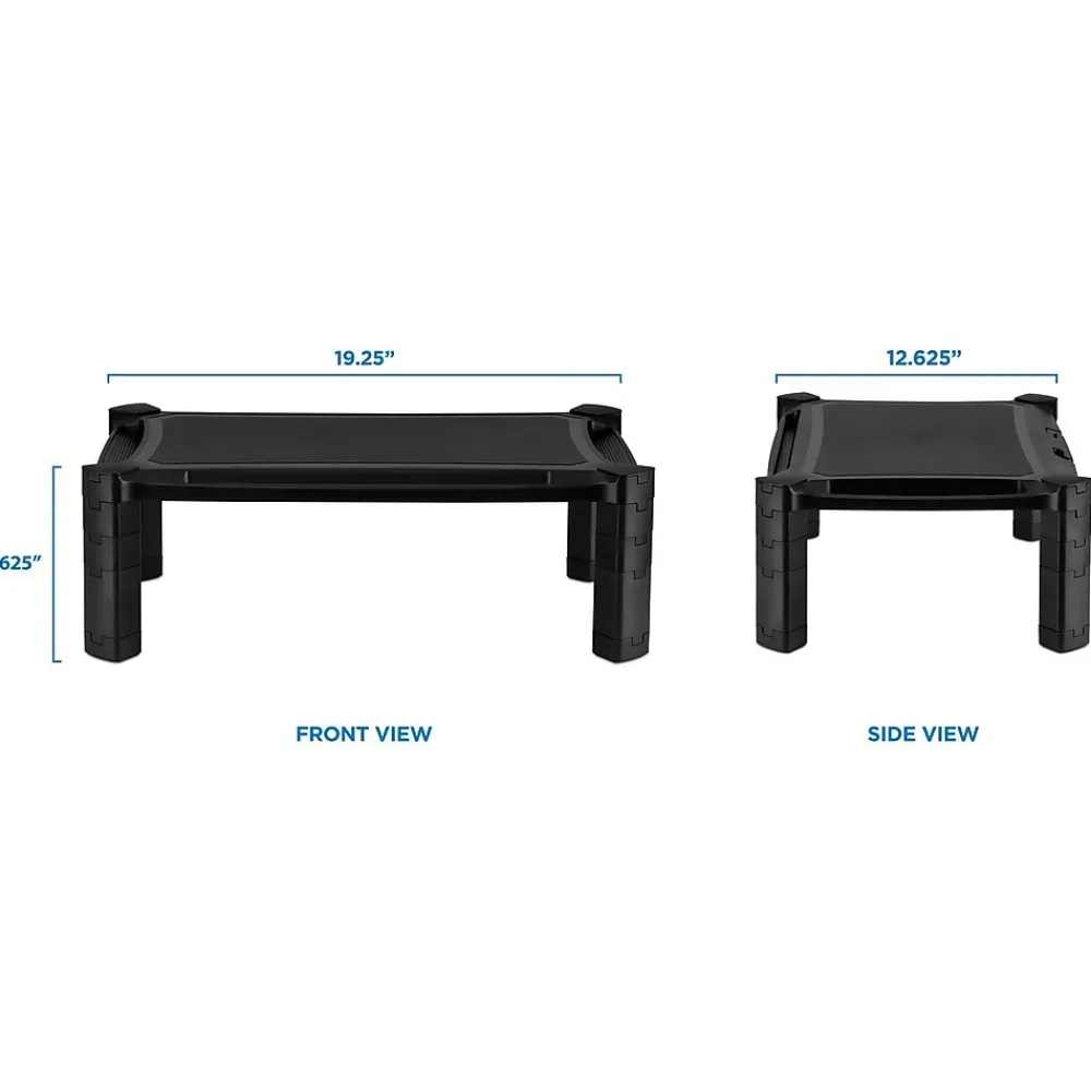 Clearance Mount-It! Printer and Monitor Stand Height Adjustable, Holds Up to 22 lbs., Black (MI-7851)