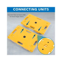 Mount-It! Small Platform Mover Dolly, 220 lb. Capacity, Yellow (MI-926)