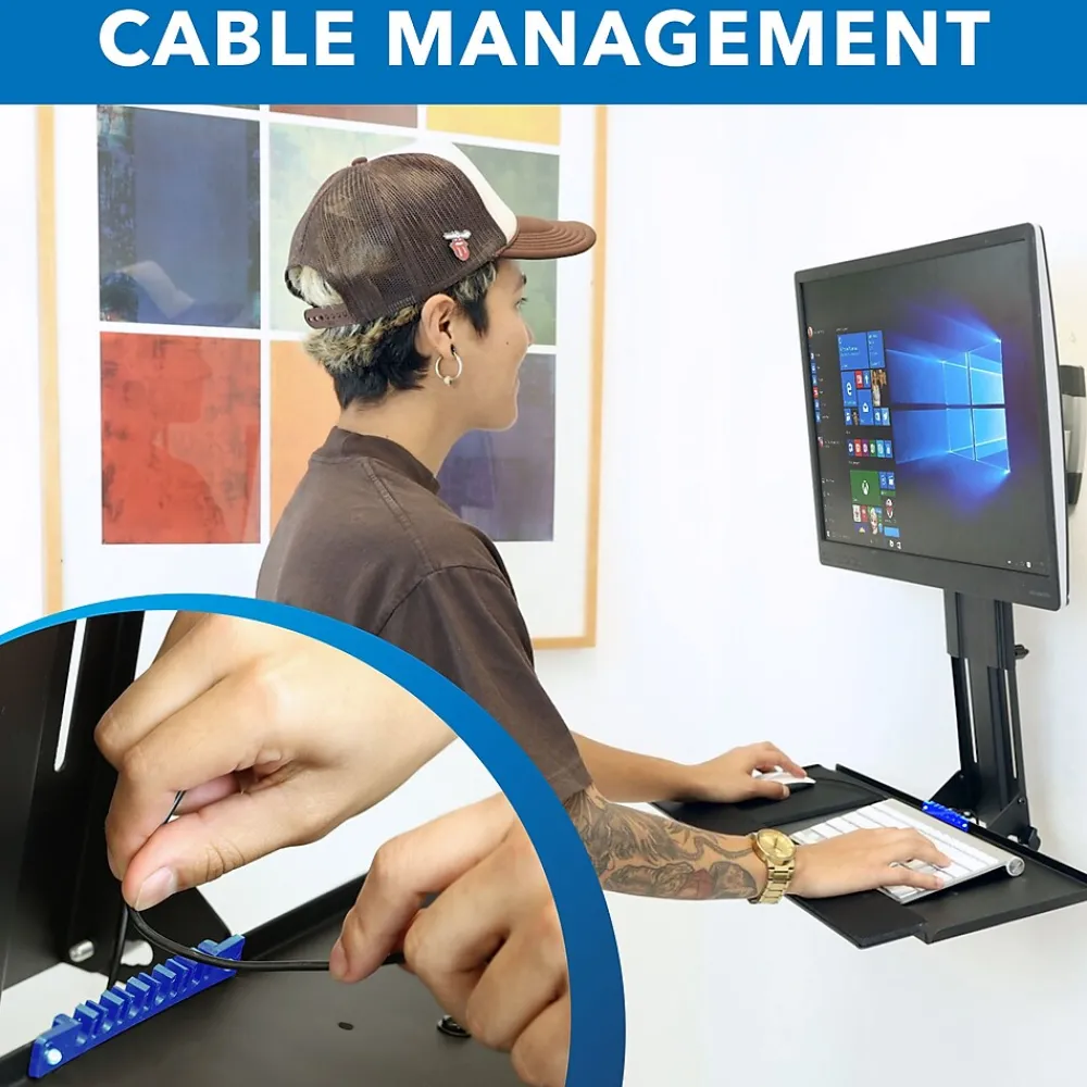 Standing Desks*Mount-It! 25"W Adjustable Standing Keyboard Tray (MI-7915)