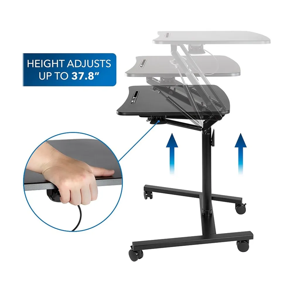 Standing Desks*Mount-It! 28"W Manual Adjustable Standing Desk, Black (MI-7969)