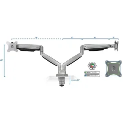 Sale Mount-It! Mount-lt! Adjustable Dual Monitor Arm Mount, Up To 32