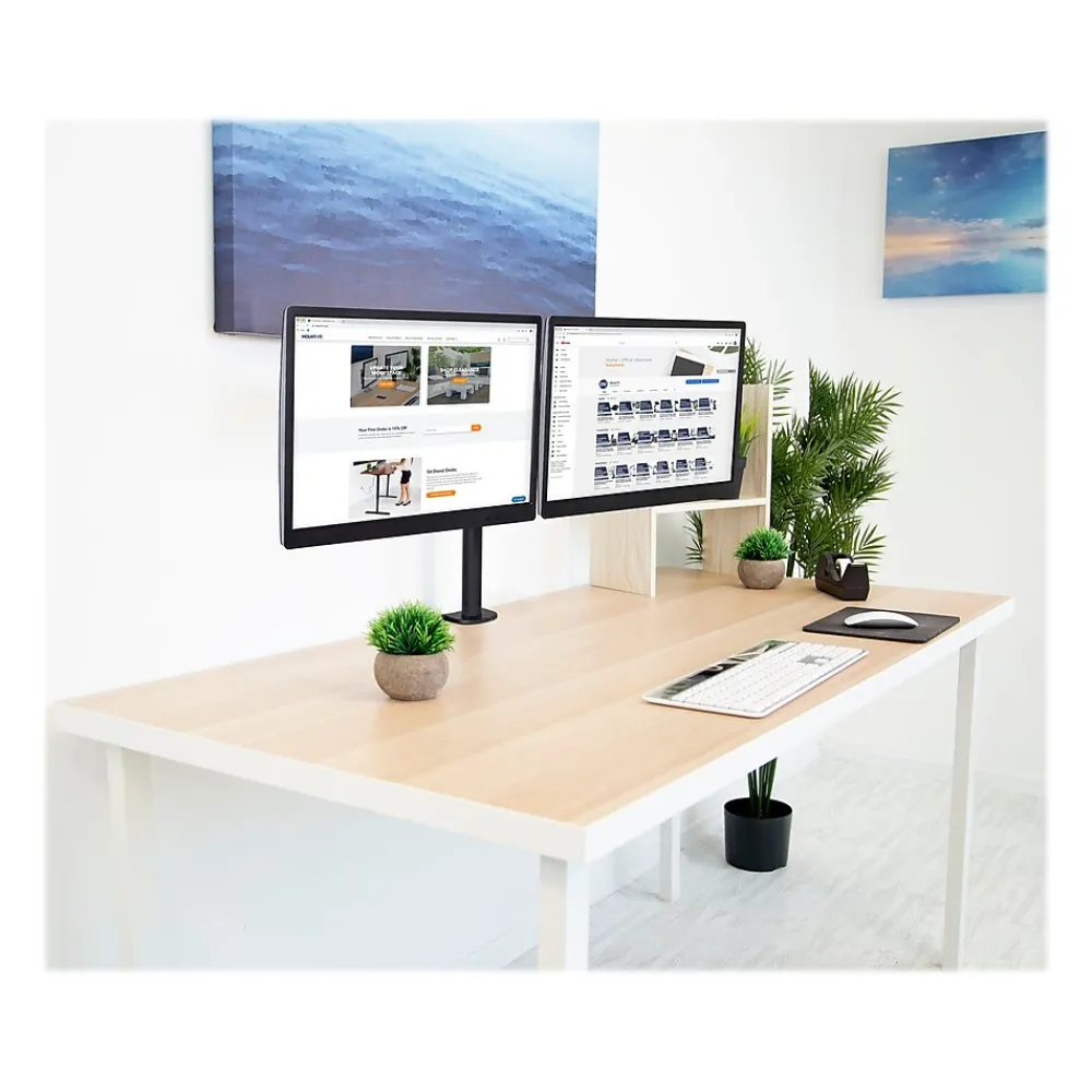 Clearance Mount-It! Mount-lt! Adjustable Full Motion Monitor Arm Mount, Up to 32" Monitor, Black (MI-2752L)