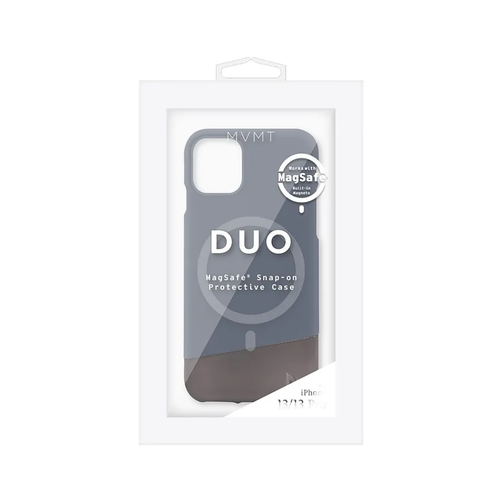 MVMT Duo MagSafe Protective Case for iPhone 13/13 Pro, Shock-Absorbing, Blue/Black (IC7585M-3XR-NV8)