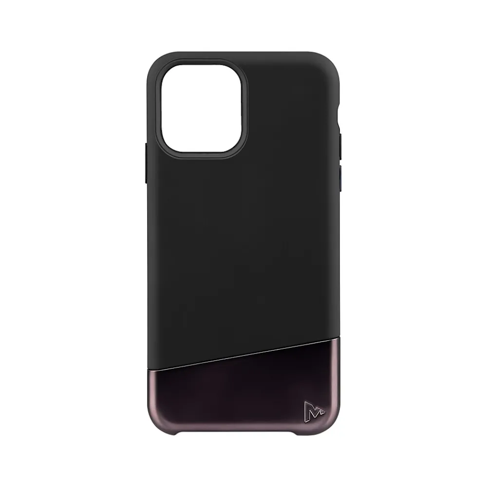 MVMT Duo MagSafe Snap-On Protective Case for iPhone 12/12 Pro, Black/Brown (IC7585M-12P-BKX)