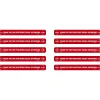 National Marker Walk-On™ Floor Decal, "Thank You for Practicing Social Distancing," 2.25" x 20", Red/White, 10 (WFS78RD10)