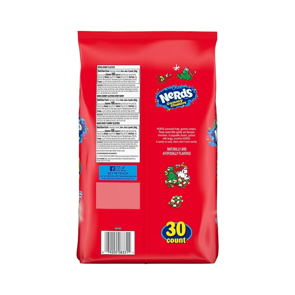 Nerds Gummy Clusters Candy Holiday Treat Packs, Assorted Flavors, 15 oz. (08331)