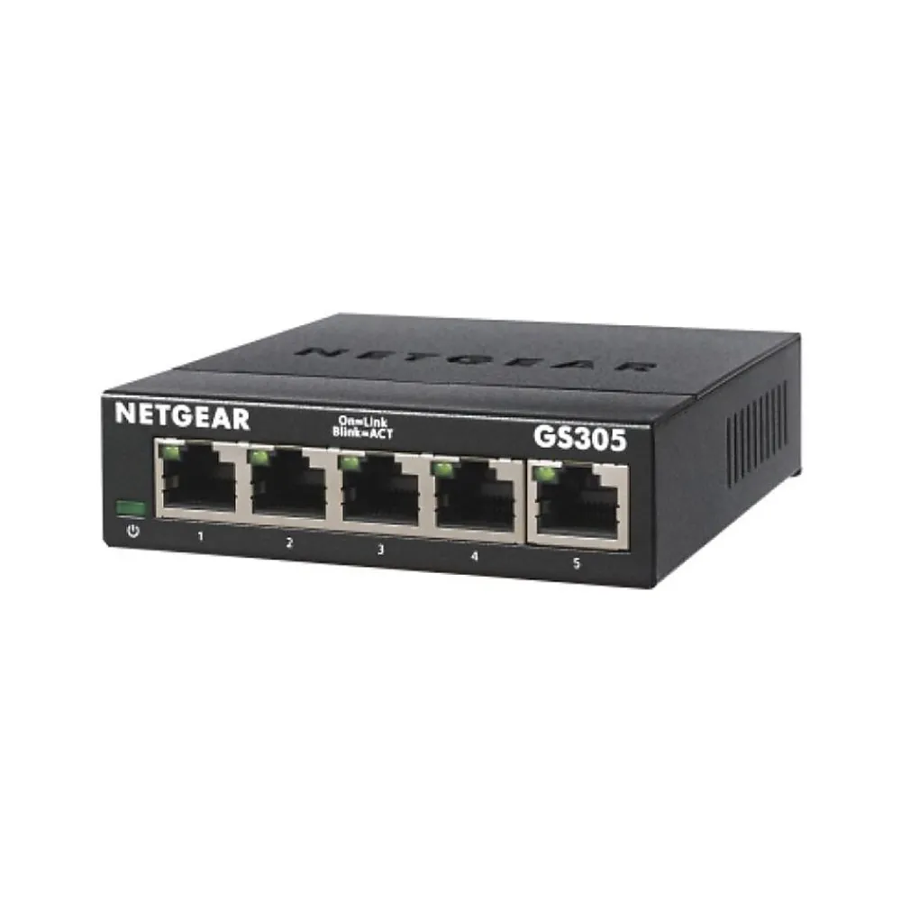 Clearance Netgear 300 Series 5-Port Gigabit Ethernet Unmanaged Switch, Black (GS305-300PAS)